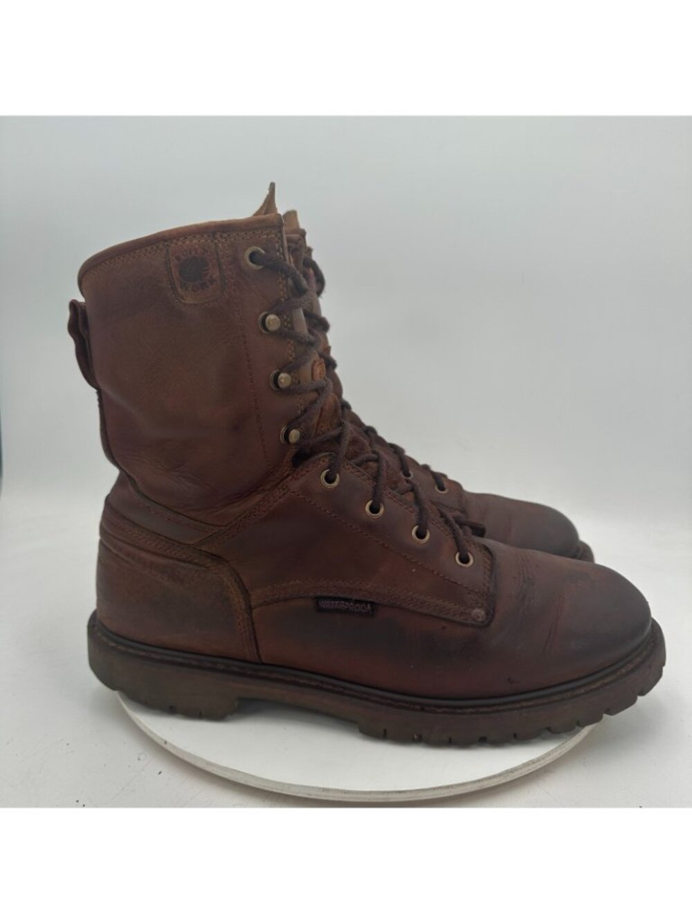 Carolina Men Size 13 Brown Leather 8" Soft Toe Waterproof Work Boot - Picture 4 of 11
